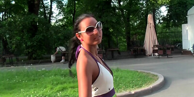 Jocelyn in outdoor amateur sex vid with oral and hard sex