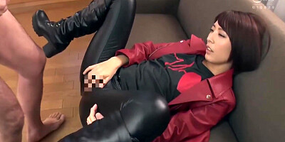 Leather Pants With A Hole In The Crotch For Sex! 2