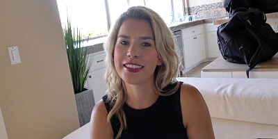 Intense Couch Fuck With Tan Line Perky Tit Blonde