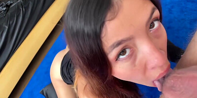 Shy Submissive Latina teen 18+ Blowjob And Rimming On First Casting - Pov Bj Abd Rimjob