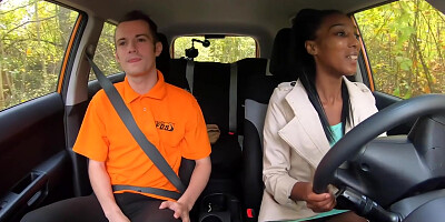 Ebony Learner Gets Stuck In Th