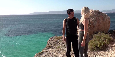 Outdoor Yoga Sex On The Outdoor Place For The Young Blondie