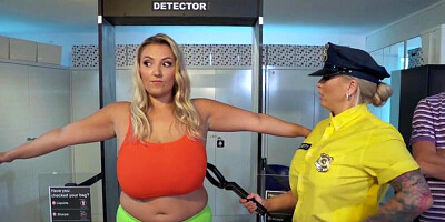 Jarushka Ross is examined and fingered at the airport