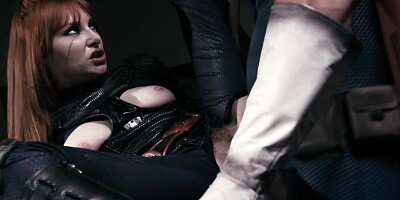 Men in superhero costumes bonk fragile pussies to squirt