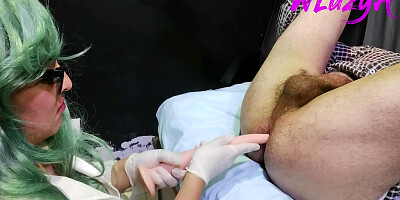 Doctor Performs Anal Exam Whith Long Dildo