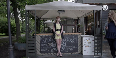 Jeny Smith public flasher shares great upskirt views on the streets