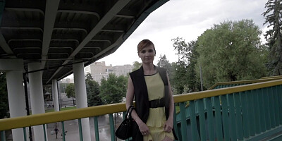 Jeny Smith public flasher shares great upskirt views on the streets