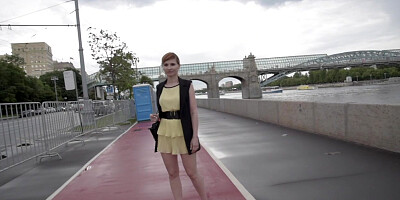 Jeny Smith public flasher shares great upskirt views on the streets