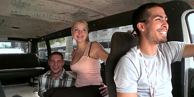 Mercedes Monroe is showing her fancy tits to the guy and gives him a chance to touch
