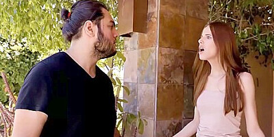 Angry Gal With Red Hair Cheats On Boyfriend With His Hot Stepdad