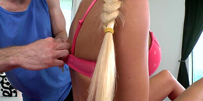Big boobed Rikki Six has a sexual massage