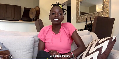 African Casting - Native Model With Huge Tits Fucks White Producer POV