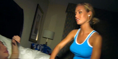 Nicole Aniston and the lucky fan