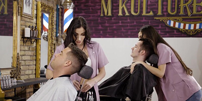 Anya Krey & Clea Gaultier - Orgy At The Salon