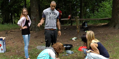 Albina & Hailey Ariana & Felony & Lindsey & Francheska & Angela in black guy fucking cute college girls in nature