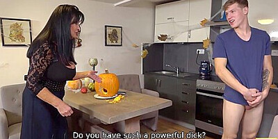 Busty Mature Woman In Black Does It With Her Own Horny Stepson
