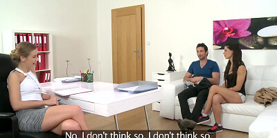 Provocative 3some Orgy With Spanish Couple At Casting