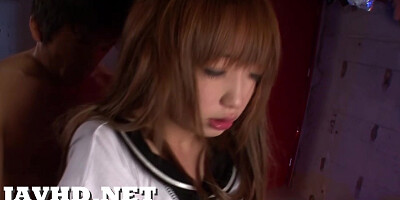 Yura Kasumi, in an Asian oral scene, skillfully manages two partners