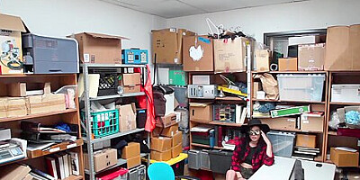 Teen 18+ Shoplifter Audrey Royal Fucked By Two Security Officers