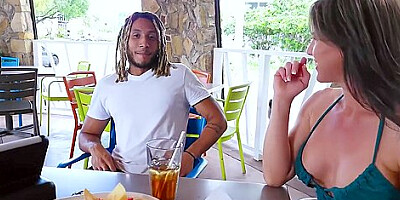 Wifey Gets Wet Over Hung Black Bartender