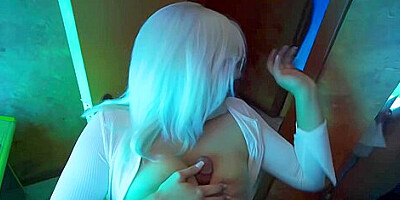 Johnny Love And Adaline Star - Curvy Blonde Chick With Glasses Gets Fucked On Leather Couch
