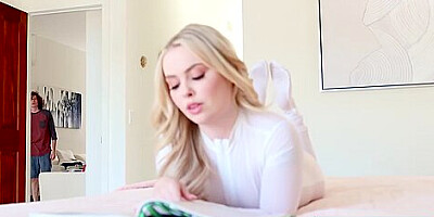 Tiny Stepsister Teen 18+ Seduced Stepbro With Luscious Curvy Body - Haley Spades