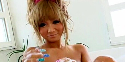 Horny Japanese girl Riku Hinano in Best Shower JAV clip