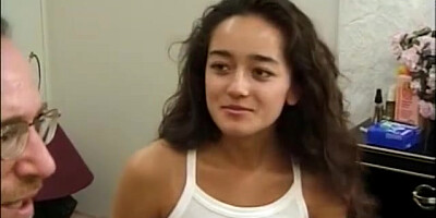 Petite teen masturbating in vintage porno