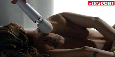 Man uses sex toy and fucks his obedient bound wife