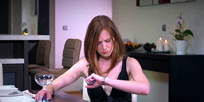 Cute redhead Linda Sweet is fingering her shaved pussy