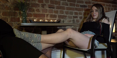 Carmelas Sneaky Footsie Under Table