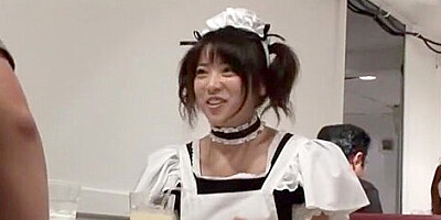 Hottest Japanese slut in Incredible Public, Maid JAV movie