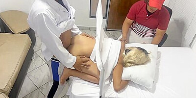 Fake Gynecologist Doctor Fucks The Beautiful Wife Next To Her Cuckold Husband Ntr