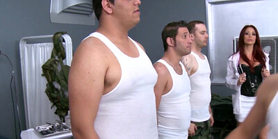 Busty femdoms jerking sucking and pumping