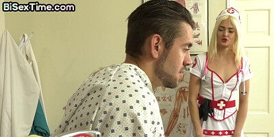 Hospital bisexual threesome FMM with raunchy babe