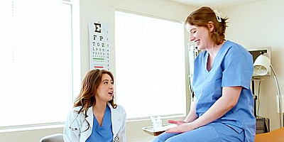Intern Gets Oral Exam From Gynecologist