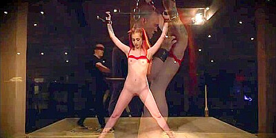 Submissive Redhead Slave Tied Up And Fucked Hard
