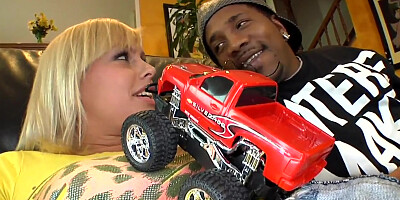 Tara Lynn Foxx playing with different toys