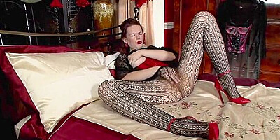 Vintage Lady With Pantyhose And Hairy Snatch