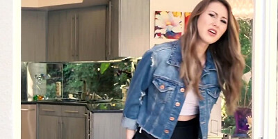 Janitor fucks pussy of boss' delectable stepdaughter from behind