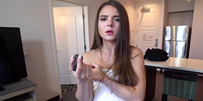 Kinky stepbrother blackmails Megan Marx into blowjob