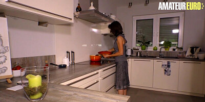 Plumber fucks the horny housewife on the couch