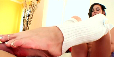 Extreme foot fetish with sexy Jackie Daniels!
