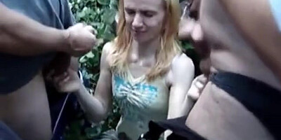 Outdoor Blowbang Bukkake