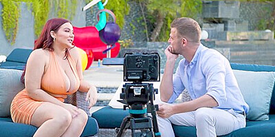 Busty Pornstar Natasha Nice Takes An Ass Pounding During An Interview - Teaser Video