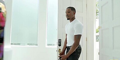 Italian Girlie Practices Interracial Sex With The Black Plumber