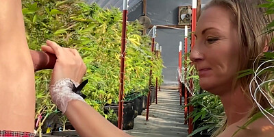 Drinking His Piss + Smoking In Weed Garden Outdoor Public Farmers Wife
