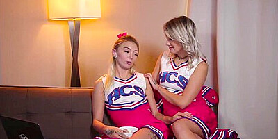 Sad Cheerleader Having Sex With With Lesbian Teammate