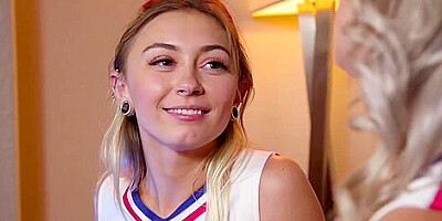 Sad Cheerleader Having Sex With With Lesbian Teammate