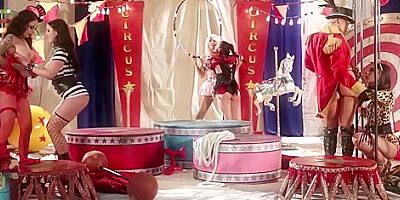 Lesbian Circus Orgy W/ Abella Danger, Angela White, Jessica Drake